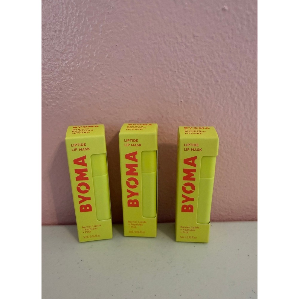 Lot of 3 Byoma Liptide Lip Mask Barrier Boosting Lipcare Peptides PHA 5ml Each